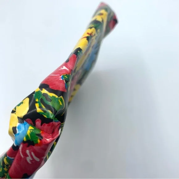 Vintage 60s Floral Kiss Lock Coin Purse Retro Mod Flower Makeup Bag - Picture 3 of 10